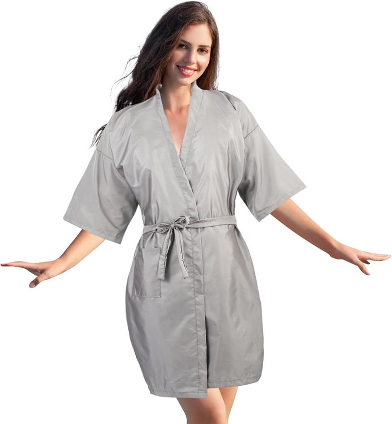YELEGAI Salon Client Gown Robes Cape Hair Cutting Smock with Adjustable Tie for Hair Cutting Barber Hairstyling - Image 1